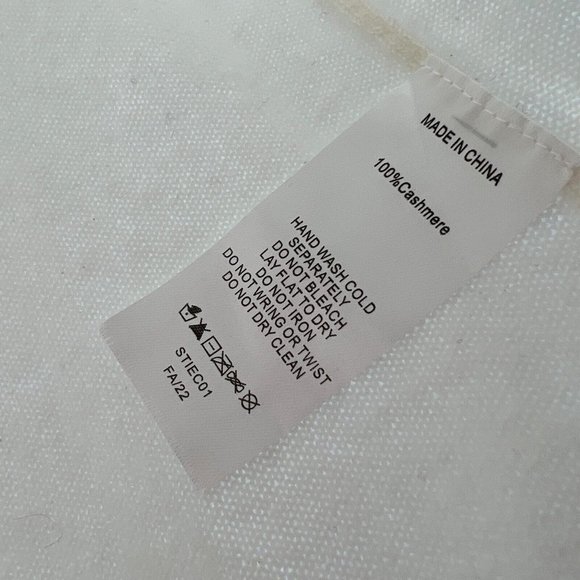 Quince Women’s Ivory Mongolian Cashmere Sweater Tee Short Sleeve sz M NWT Soft - Picture 5 of 6